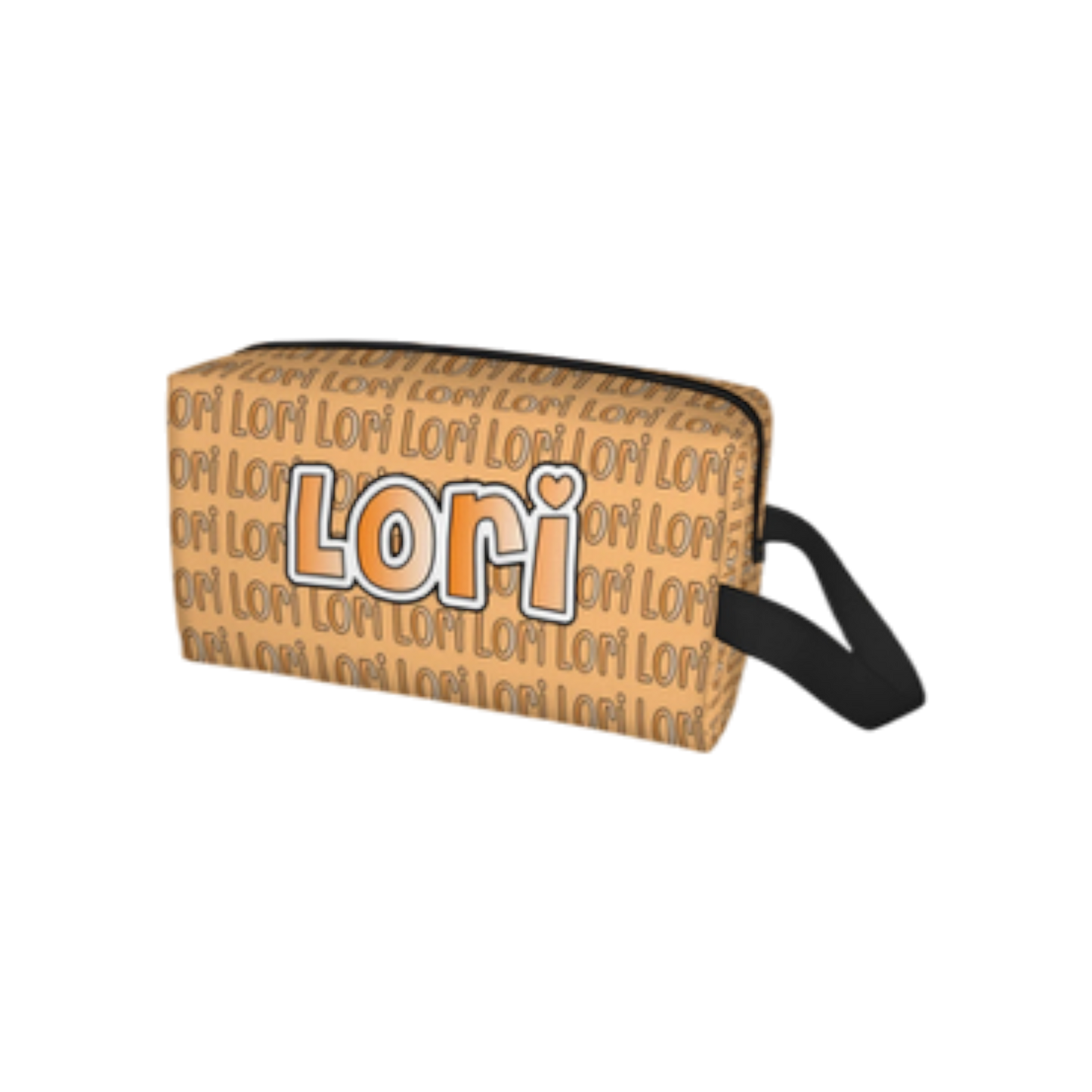 Lori Orange Personalized Toiletry Bag
