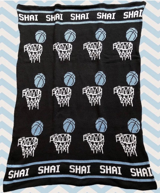 Shai Basketball Personalized Cotton Blanket