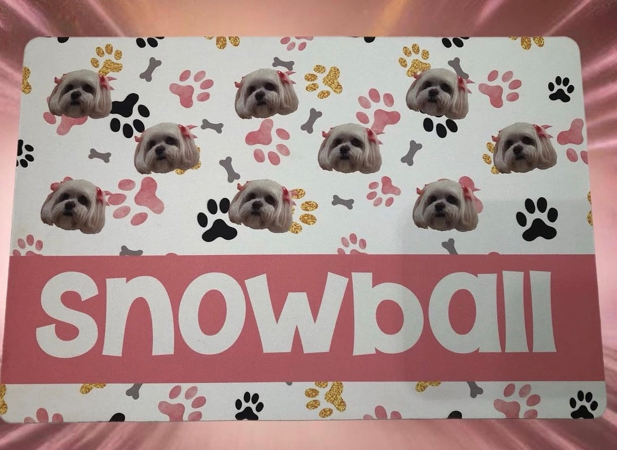 Snowball Photo Neophrene Dog Mat