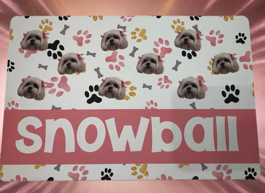 Snowball Photo Neophrene Dog Mat