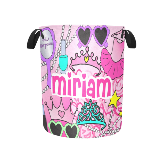 Miriam Princess Theme Personalized Canvas Storage Hamper/Toy Bin