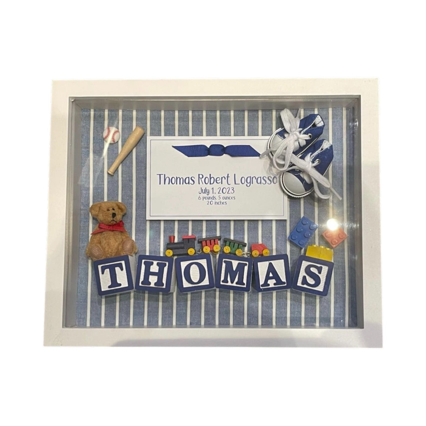 Thomas Framed BirthAnnouncement Keepsake Box