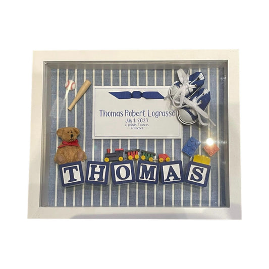 Thomas Framed BirthAnnouncement Keepsake Box