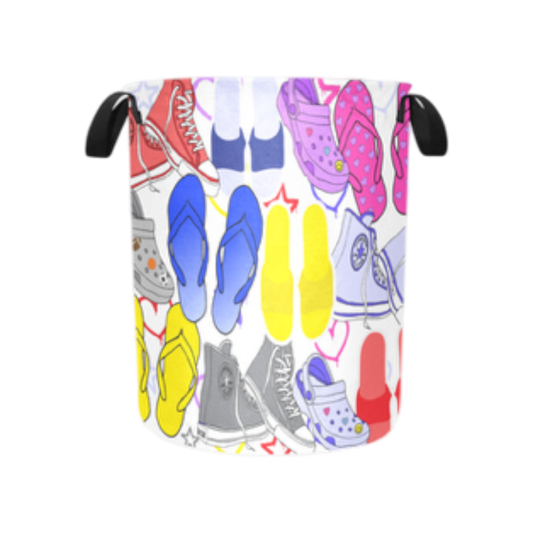 Shoes Theme Personalized Canvas Storage  Toy/Hamper Bin