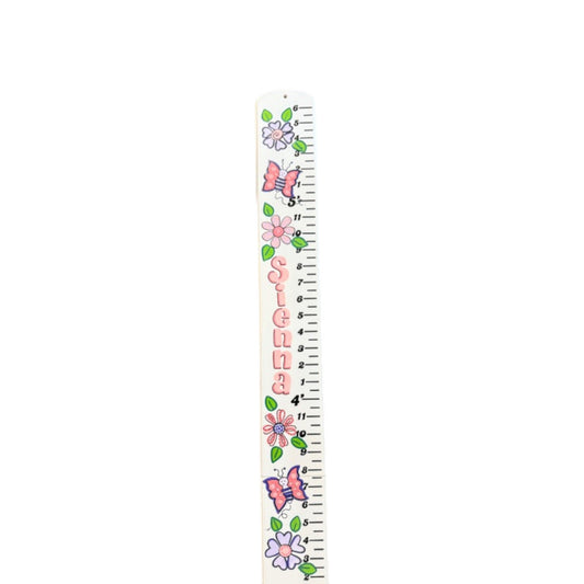 Sienna Butterflies/Flowers Theme Growth Chart