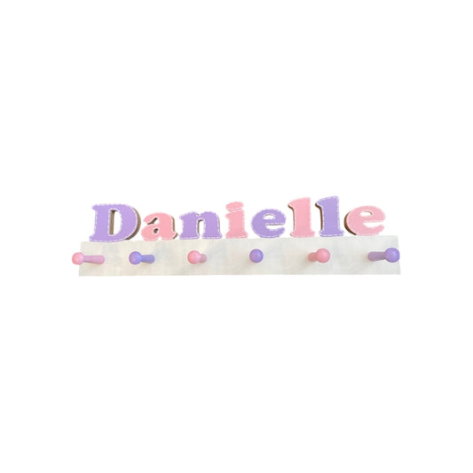 Danielle  Cut Out Name  Wall Rack