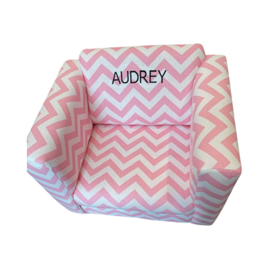 Audrey Chevron Club Chair