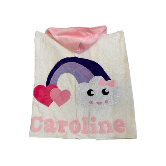 Caroline Minky Rainbow Design Hooded Towel