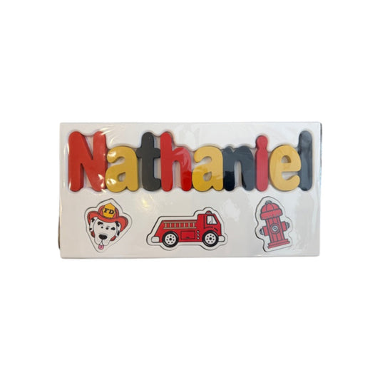 Nathaniel Fireman Theme Puzzle Stool
