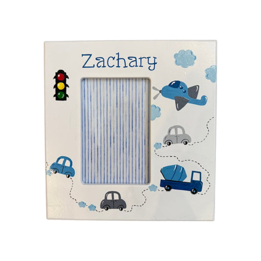 Zachary Transportation Theme Personalized  Picture Frame