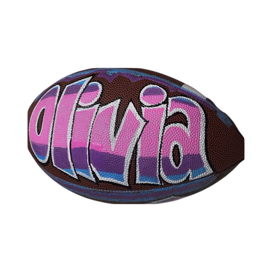 Olivia Hand Painted Personalized Football