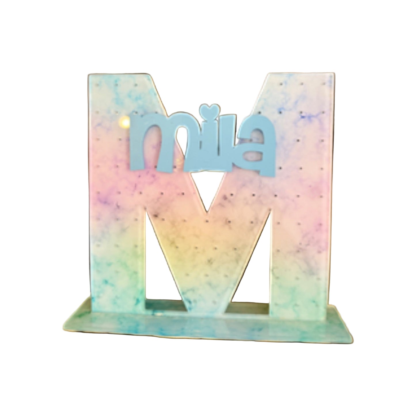 Mila M Name/Initial Lucite Earring Holder
