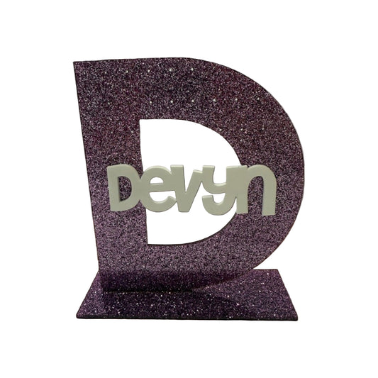 Devyn D Name/Initial  Lucite Earring Holder
