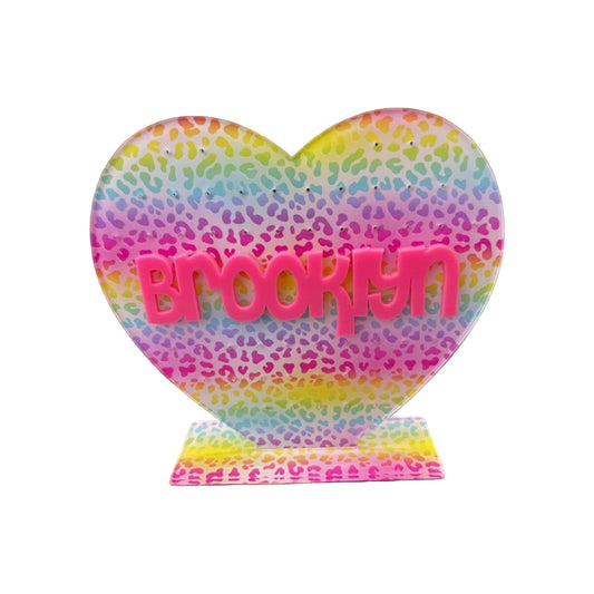 Brooklyn Tie Dye HeartLucite  Earring Holder