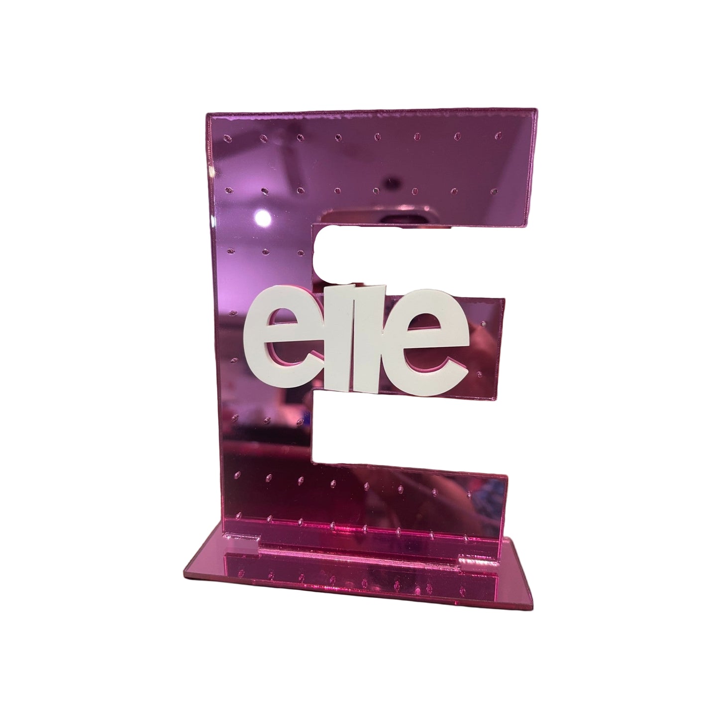 Ellie E Name/InitialLucite Earring Holder