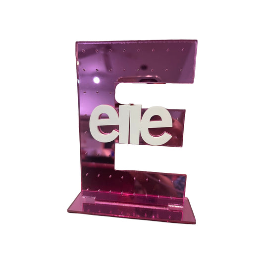 Ellie E Name/InitialLucite Earring Holder
