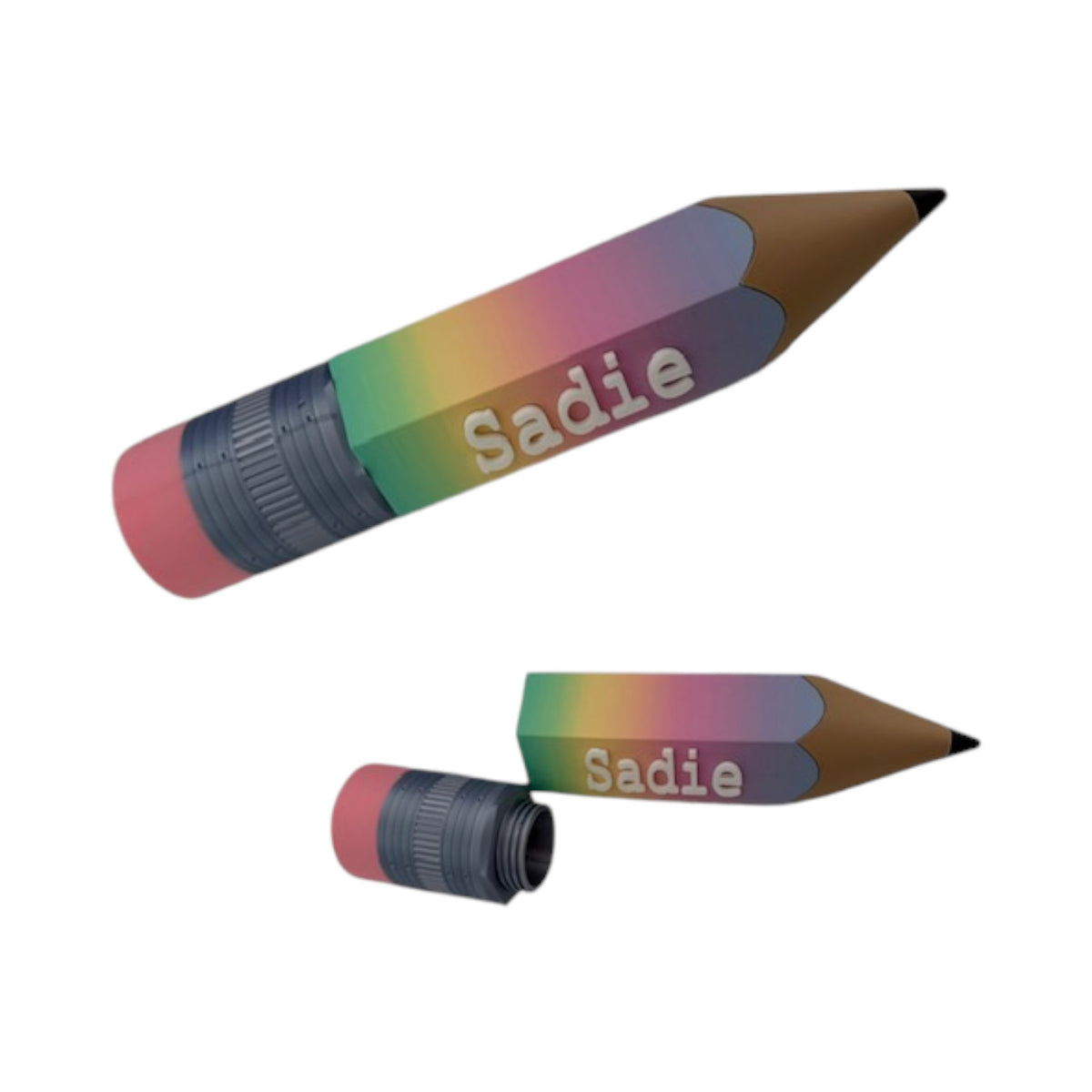 Sadie 3D Name Plastic Pencil Shape Pencil Case