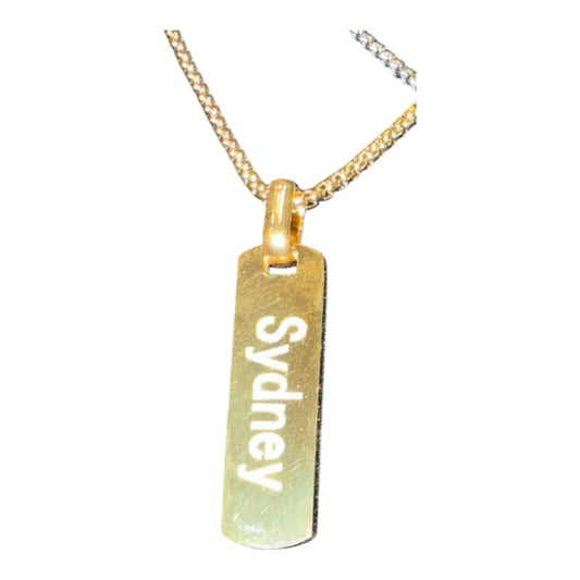 Personalized Sydney Dog Tag Necklace