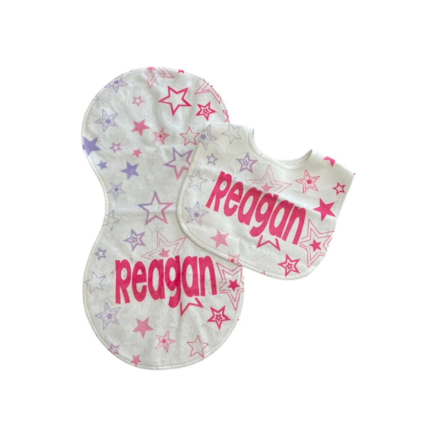 Reagan Stars Theme Bib & Burp Set