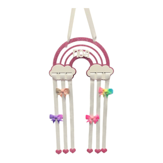 Noa Personalized Lucite Rainbow Design  Barrette Holder