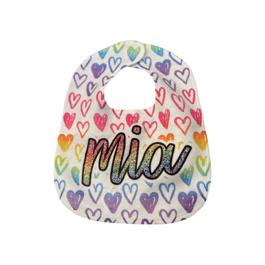 Mia Colorful Hearts Bib