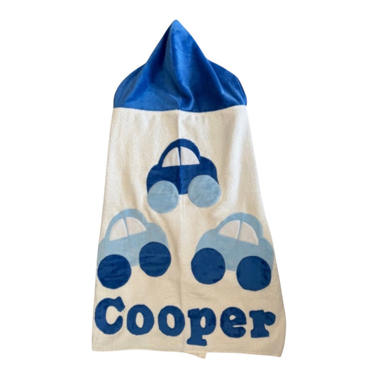 Cooper Minky Cars Design Hooded Towel