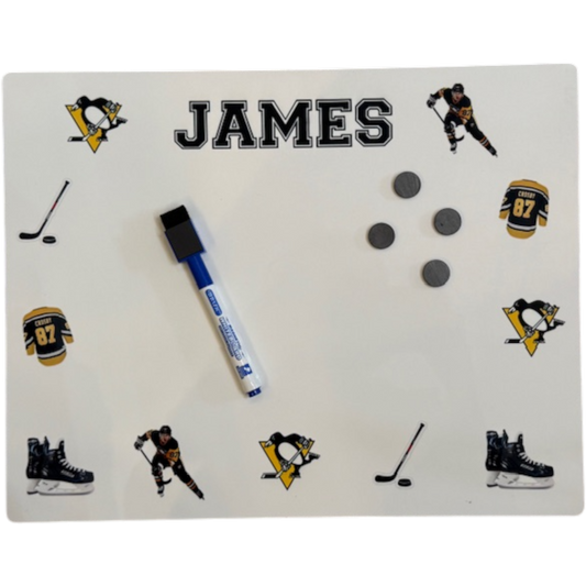 James Hockey Theme Magnetic and Wipe Off Board
