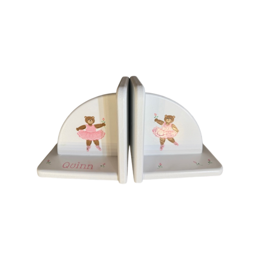 Quinn Ballerina Bear Design  Book Ends