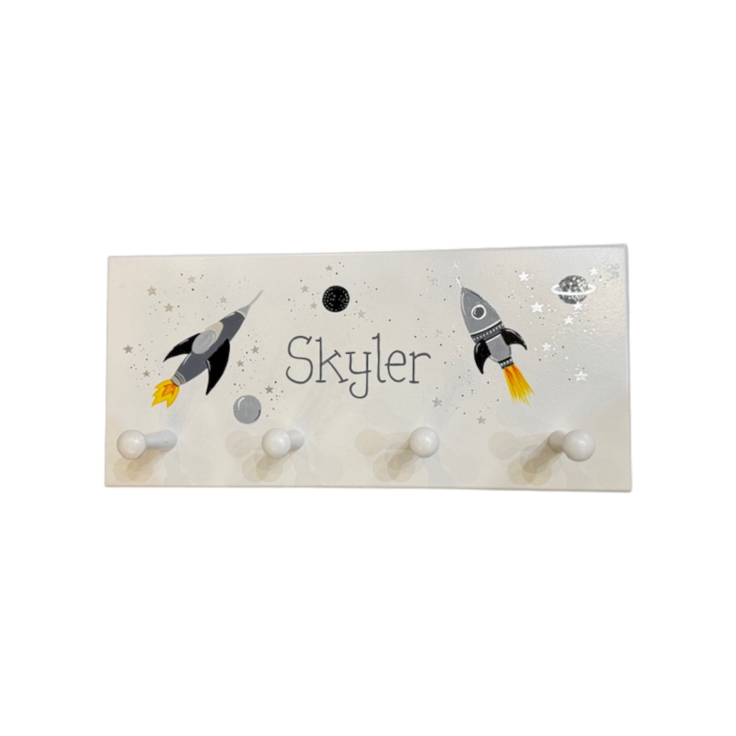 Skyler Space Theme Wall Rack with Pegs
