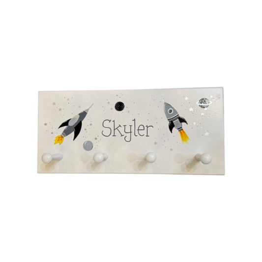 Skyler Space Theme Wall Rack with Pegs