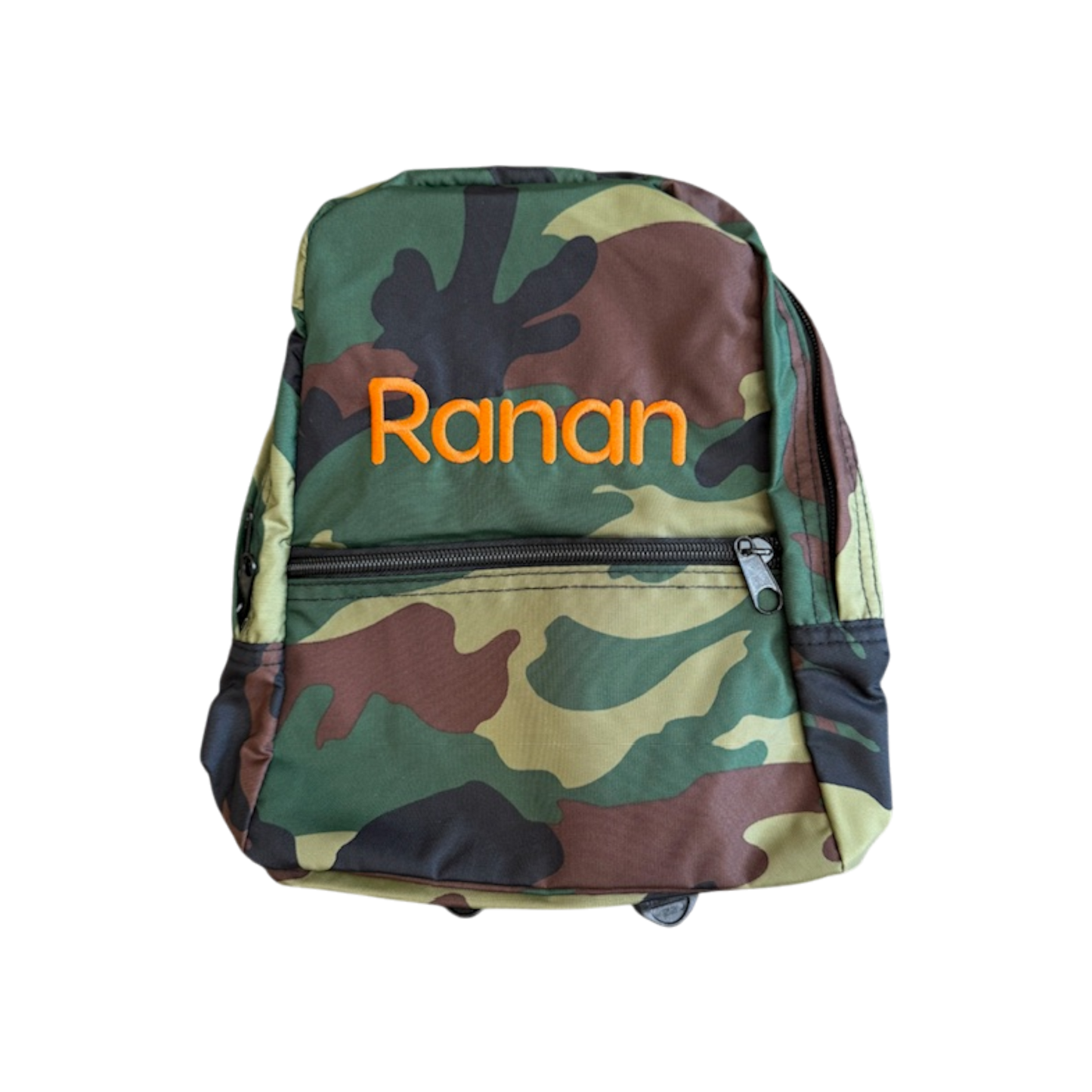 Ranan Embroidered Name Personalized Camo Small Back Pack