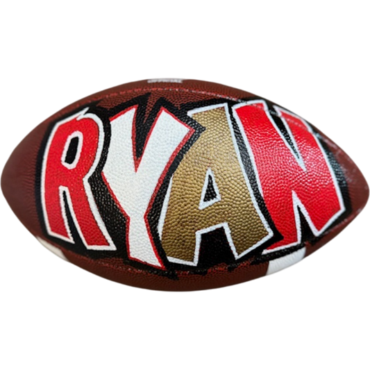 Ryan Hand Painted Personalized Football