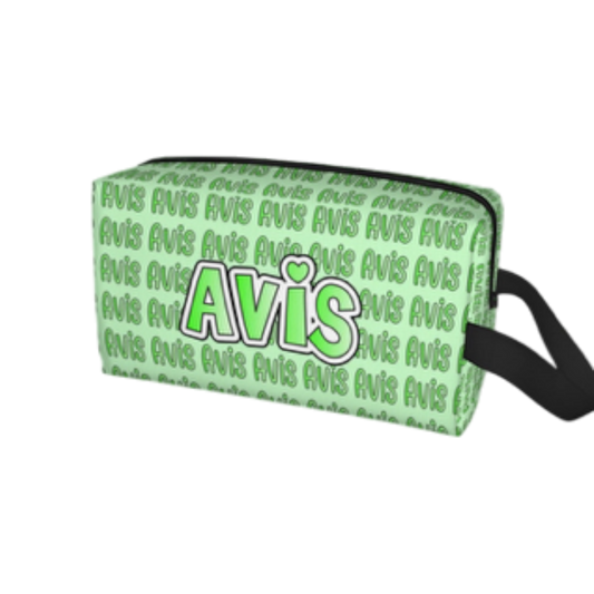 Avis Green Personalized Toiletry Bag