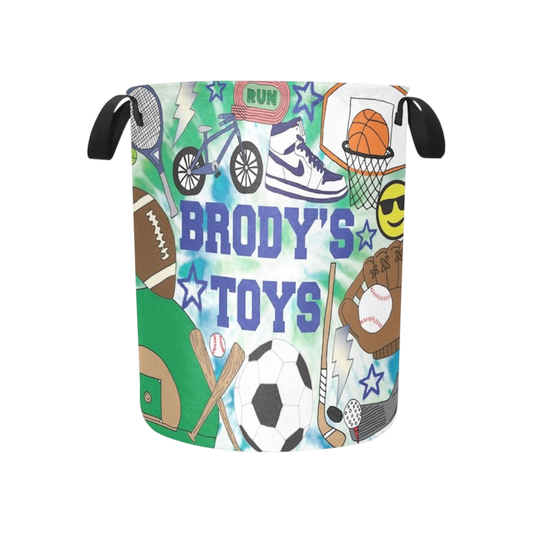 Brody’s Toys  Boys Theme Personalized  Canvas Storage Toy/Hamper Bin