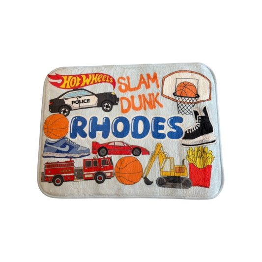 Rhodes Boy Theme Personalized  Floor Mat
