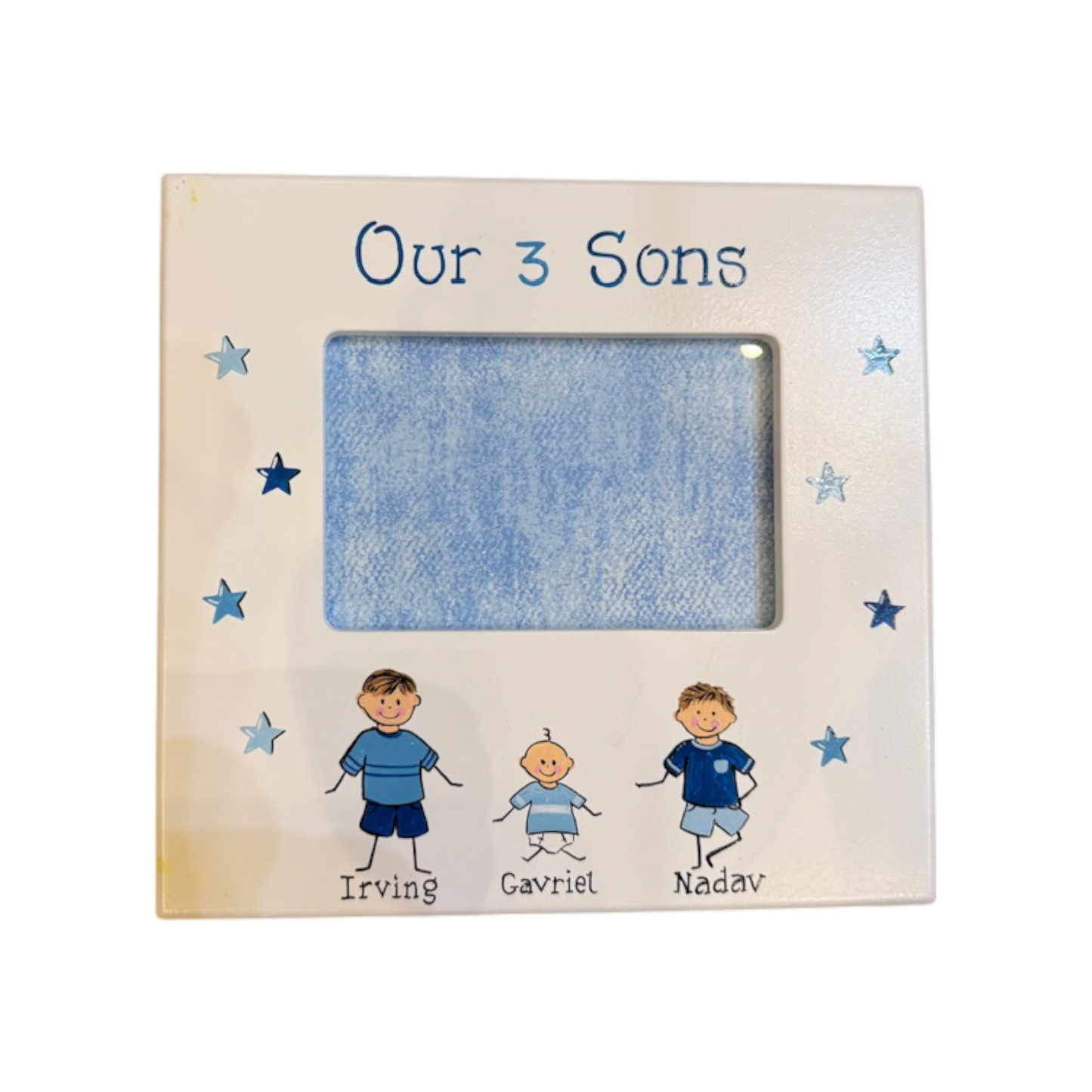 Our 3 Sons  Personalized Picture Frame