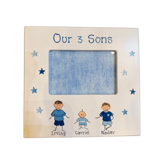 Our 3 Sons  Personalized Picture Frame