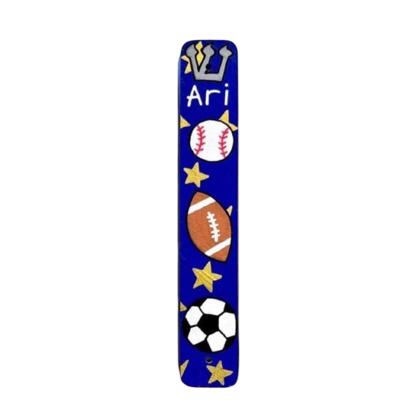 Ari Sports Theme Personalized Mezuzzah