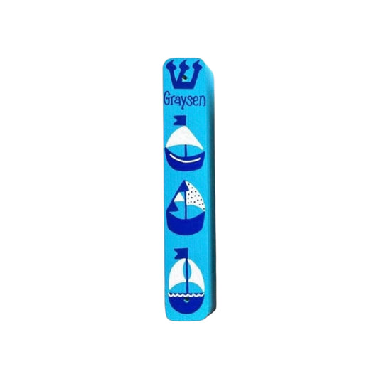 Grayson Sailboats Theme Personalied Mezuzzah