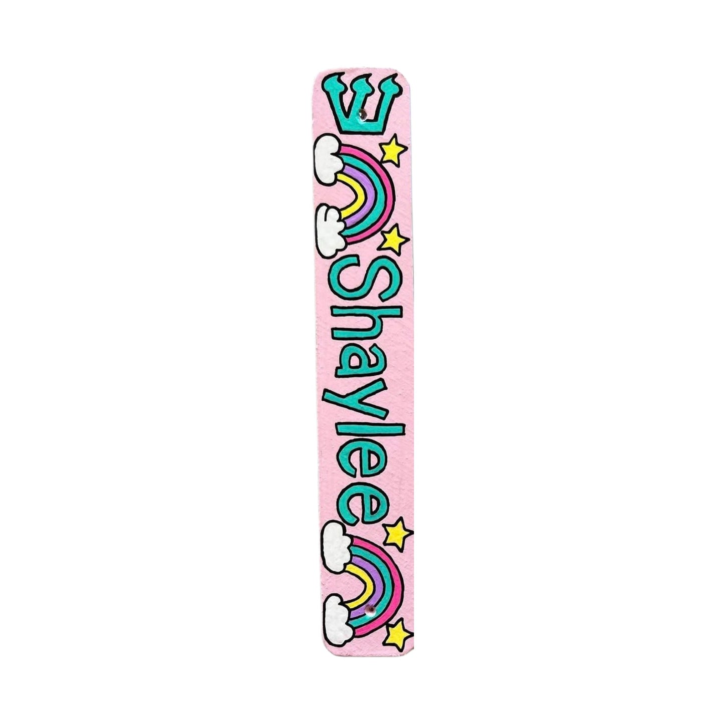 Shaylee Rainbows Personalize Mezuzzah