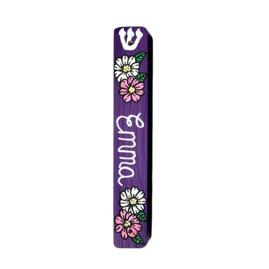 Emma Flowers Theme Personalized Mezuzzah