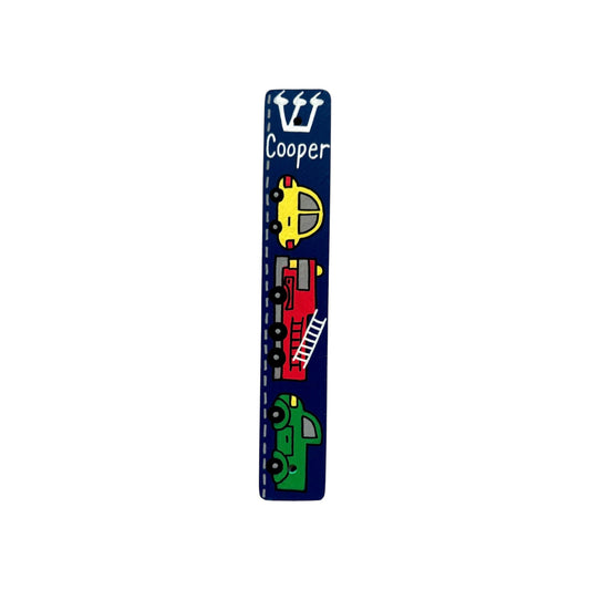 Cooper Transportation Theme Personalized Mezuzzah