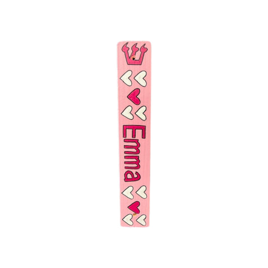 Emma Hearts Theme Personalized Mezuzzah