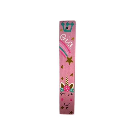Gia Unicorn Theme Personalized Mezuzzah