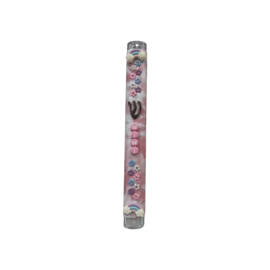 Mimi Flowers/Rainbow 3D Theme Personalized Mezuzzah