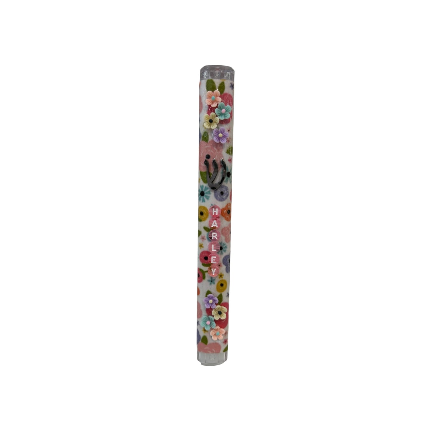 Harley Flowers 3D Theme Personalized Mezuzzah