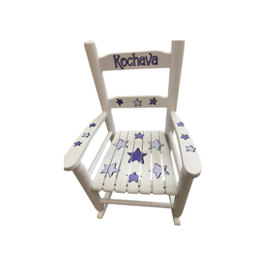 Kochava Lav/Purple Stars Theme Rocking Chair