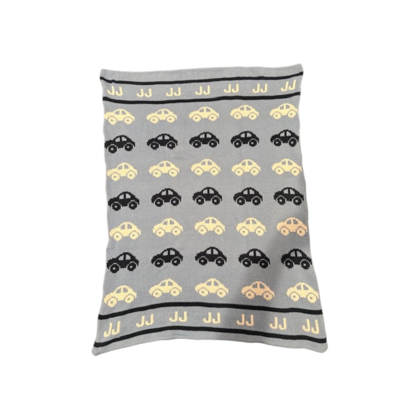 JJ Cars Theme Personalized Cotton Knit Blanket