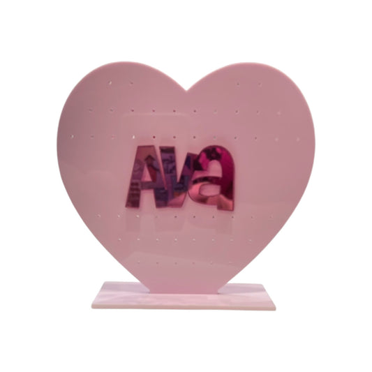 Ava Heart Lucite Earring Holder