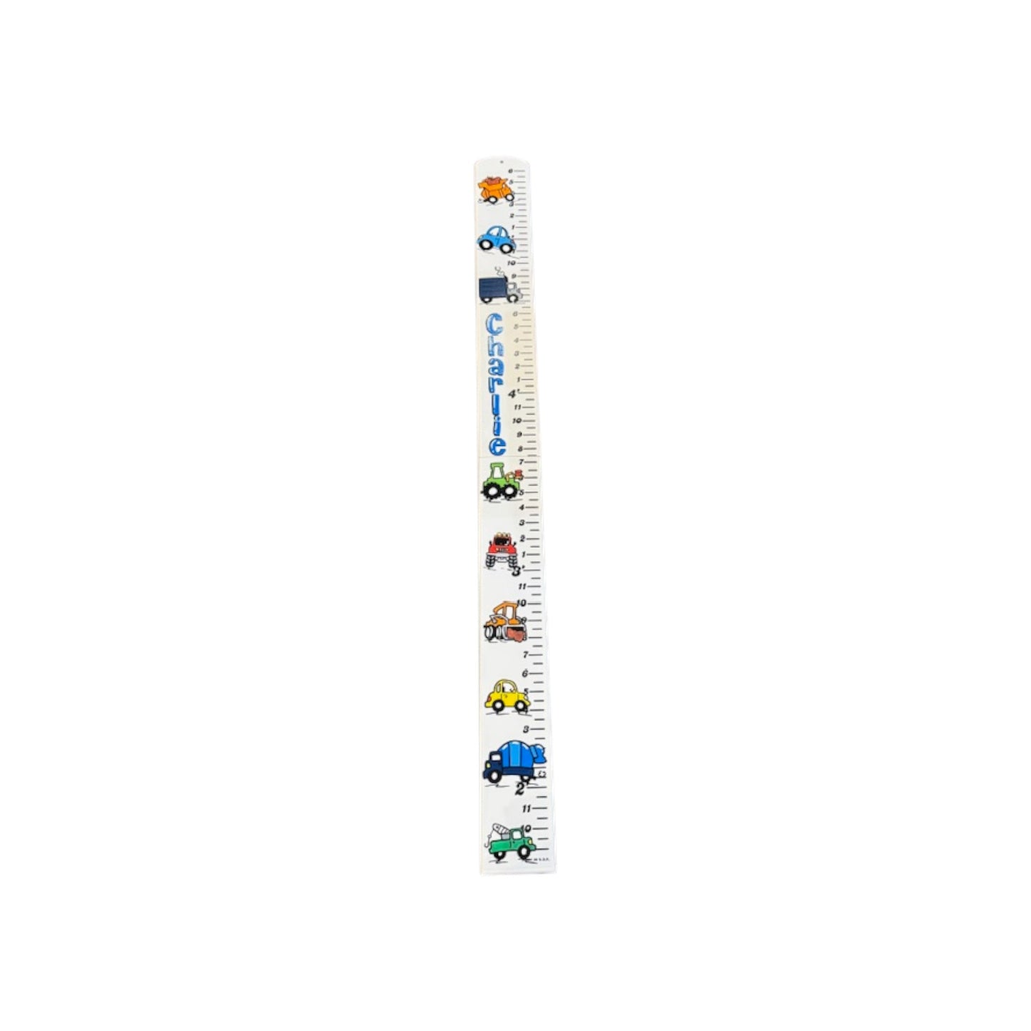 Charlie Cars & Trucks Theme Growth Chart